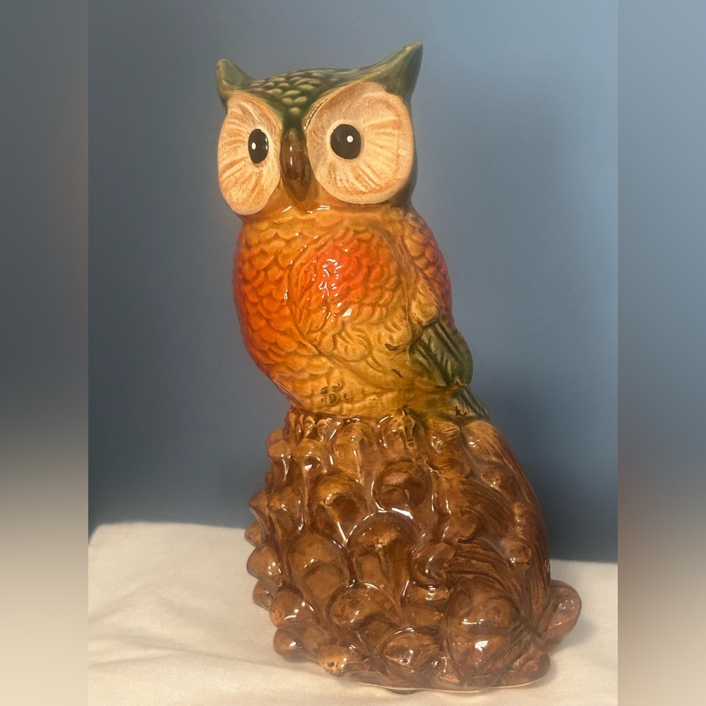 Pier 1 Multicolor Ceramic Owl Figurine